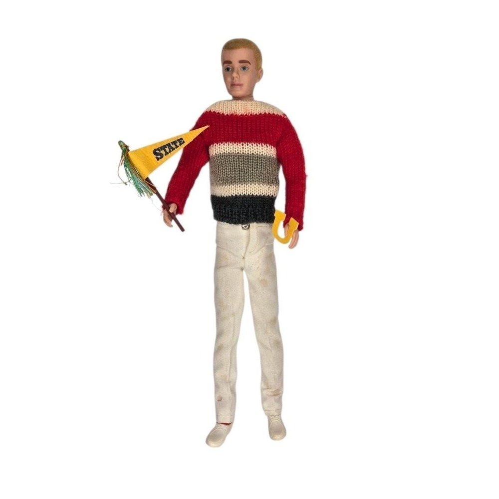 Vintage Ken Doll Outfit Campus Hero Sweater Pants 1960s Mattel DOLL NOT INCLUDED